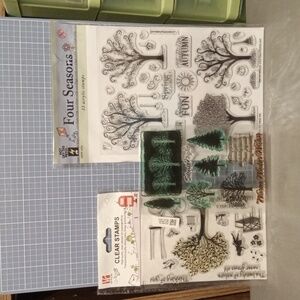 Tree and Nature Themed Clear Stamps Set